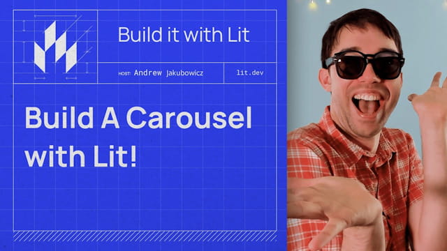 How to build a carousel in Lit Video thumbnail for 'How to build a carousel in Lit'
