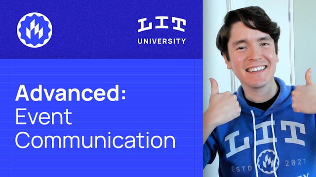 Event communication between web components Video thumbnail for 'Event communication between web components'